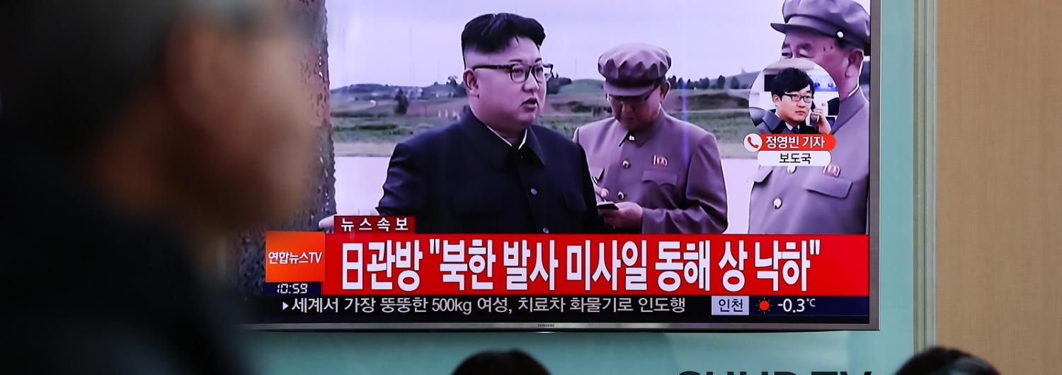 News reports of North Korea's missile launch last month (Photo: Bloomberg/via Getty)