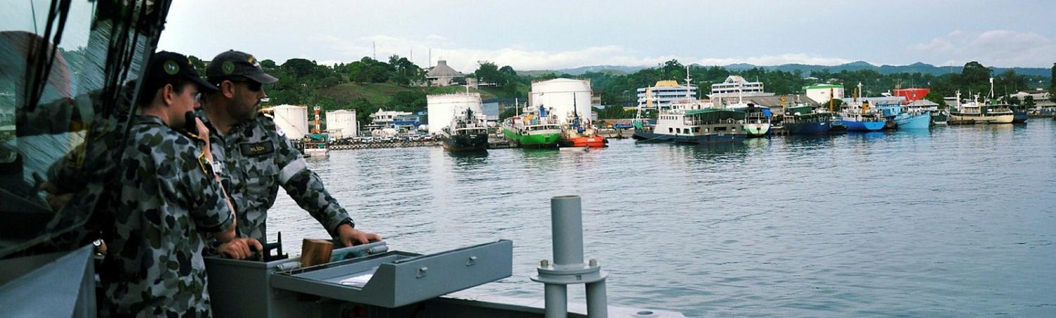 HMAS Wollongong at Honiara, Solomon Islands (Photo: Australian Defence Image Library).