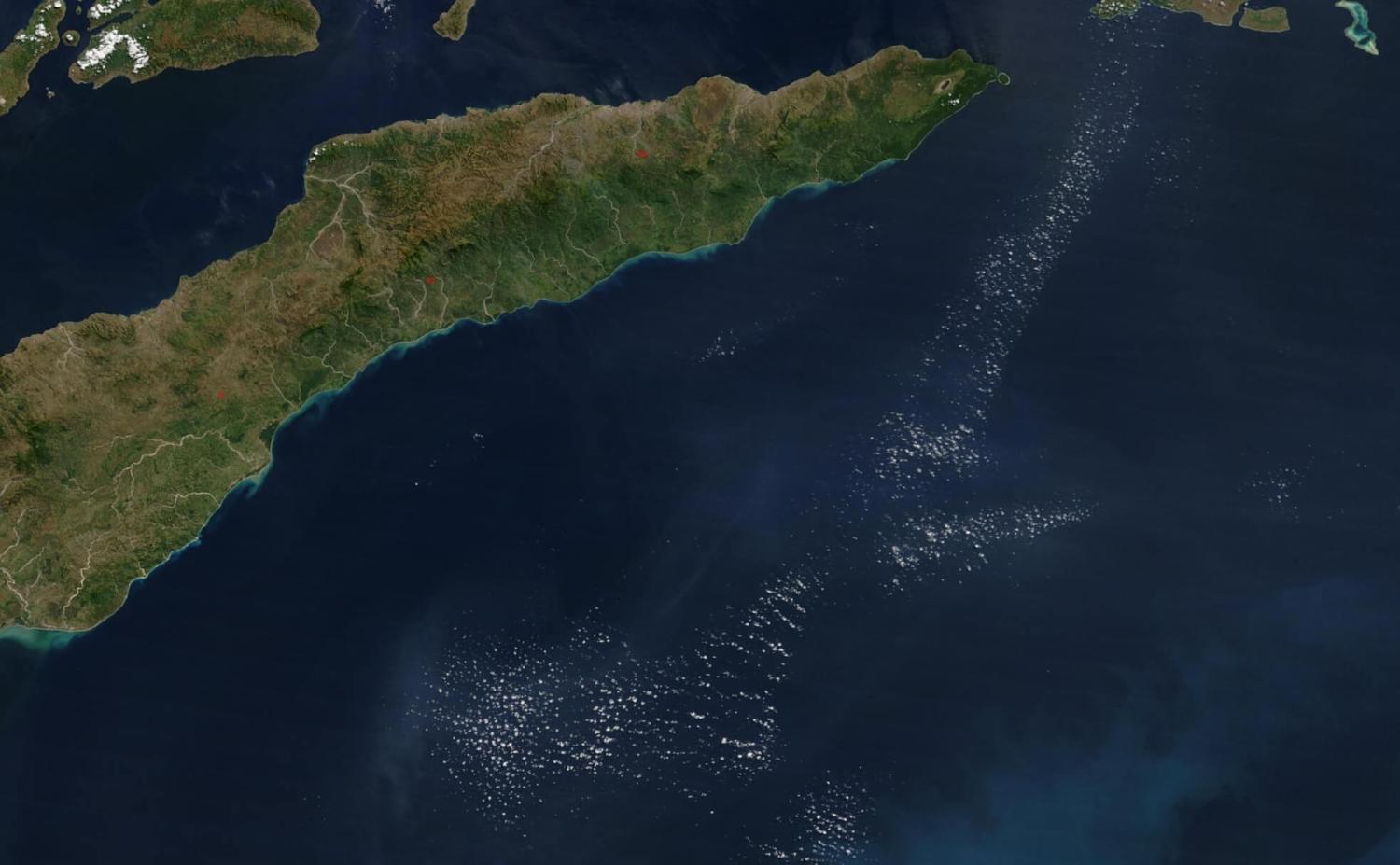 Greater Sunrise gas fields (Photo: Jacques Descloitres, MODIS Land Rapid Response Team, NASA/GSFC)