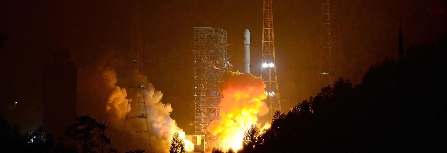 A Long March-3B carrier rocket carrying China’s Chang’e-3 lunar probe takes off from the Xichang Satellite Launch Centre (Photo: VCG, via Getty)