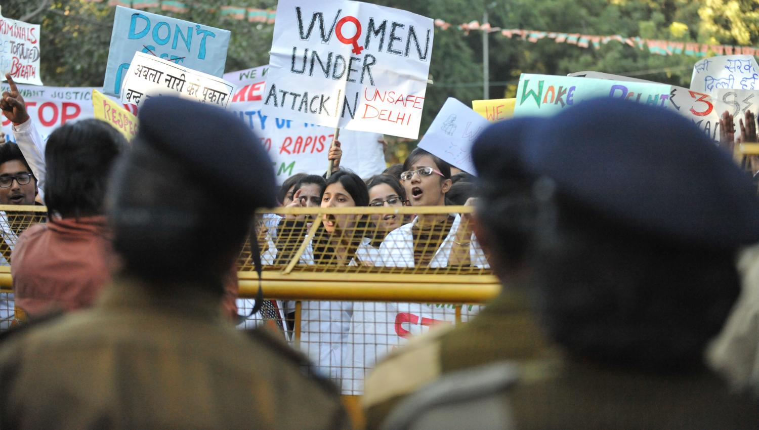 A rally in 2012 protesting the gang rape and assault of Jyoti Singh, who later died of her injuries (Photo: Getty Images/Barcroft Media)