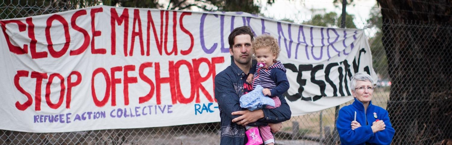 Protestors in Melbourne in February 2016 (Photo; Anadolu Agency/Getty Images)