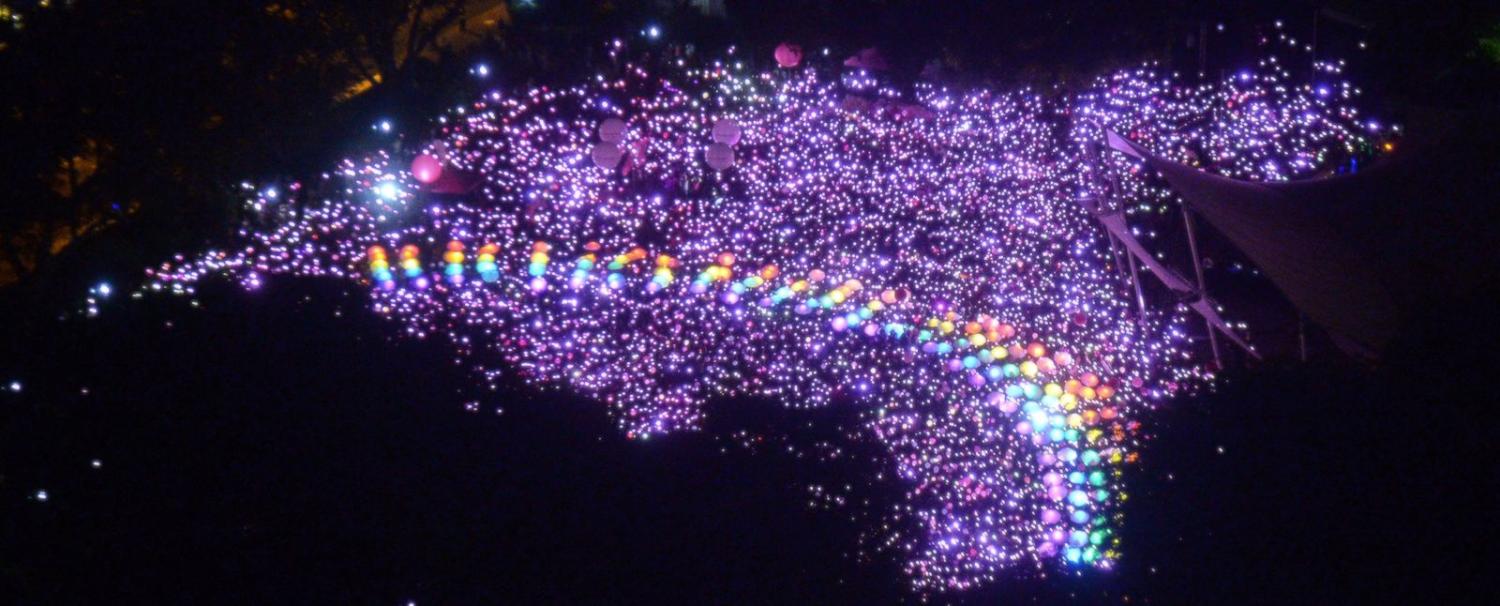 The Pink Dot festival at Hong Lim Park, Singapore (Photo: Roslan Rahman via Getty)