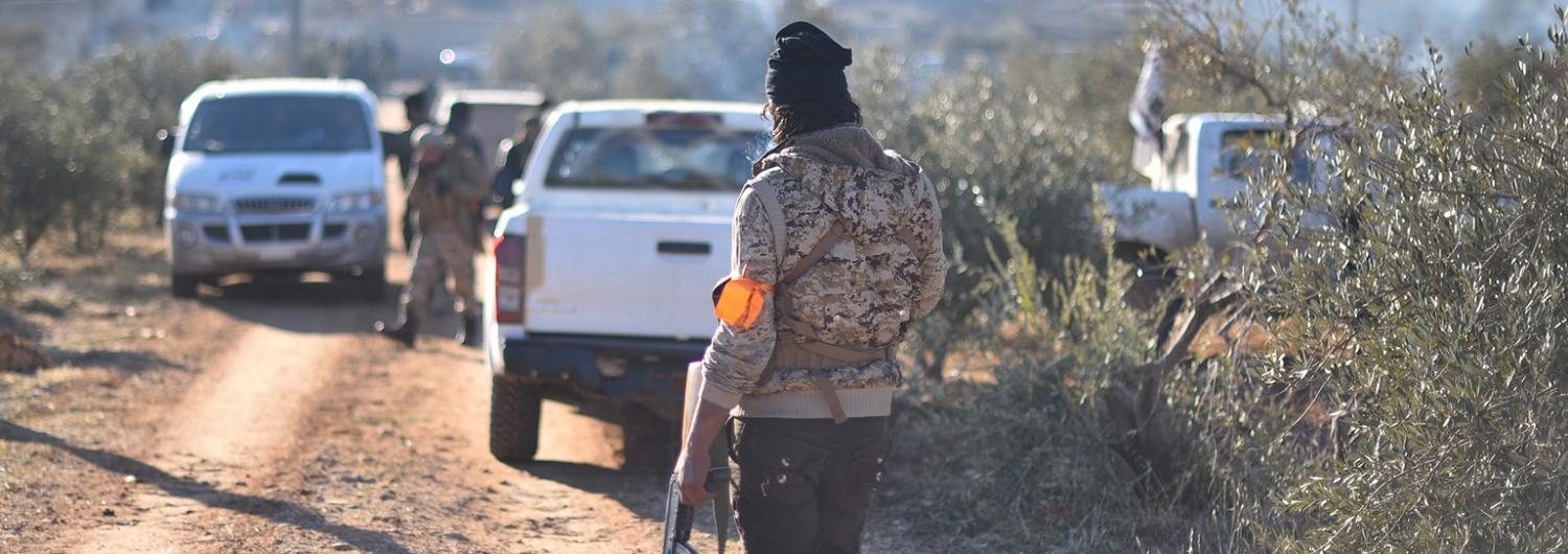 Free Syrian Army members on the move (Photo: Huseyin Nasir/Anadolu Agency/Getty Images)